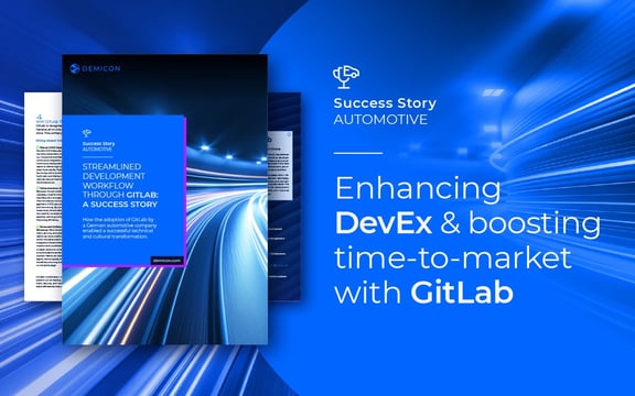Promotional Graphic for the Success Story: "Streamlined Development Workflow through GitLab"