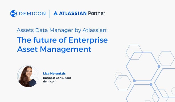 Banner showing the future of enterprise asset management with Atlassian Assets and speaker photo