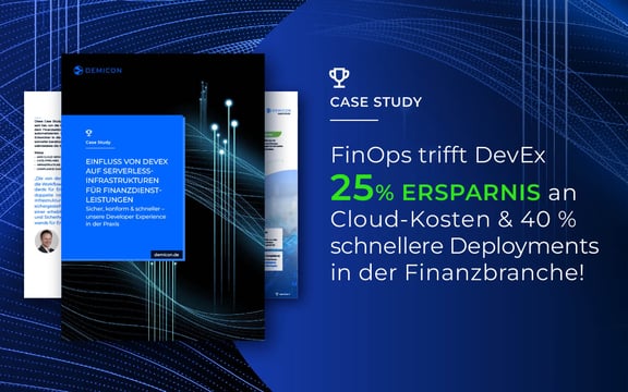 Promotional Image for Case Study "Einfluss von DevEx auf serverless-Infrastrukturen für Finanzdienstleistungen"