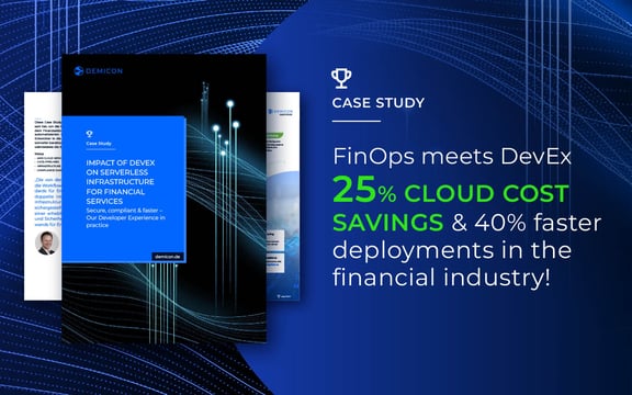 Promotional Image about Case Study "Impact of DevEx on serverless infrastructure for financial services"