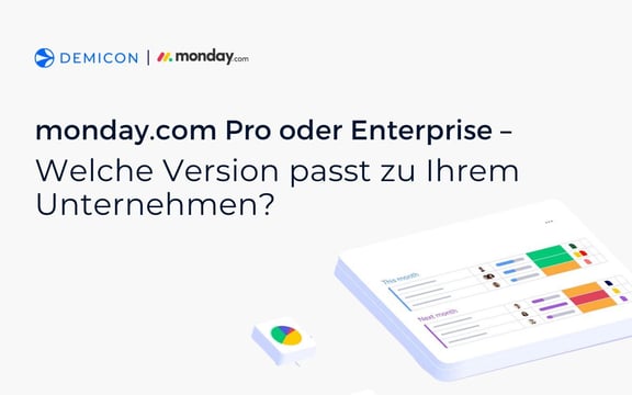 Grafik zum Vergleich der monday.com Pro und Enterprise Versionen