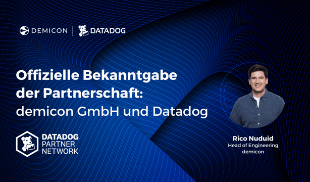 Promobild offizielle Partnerschaftsankündigung demicon GmbH und Datadog