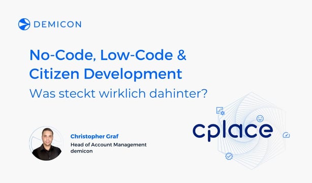 Grafik zu No-Code, Low-Code und Citizen Development im Unternehmenskontext