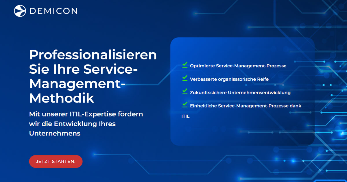 ITIL-basierte Service-Management Beratung - demicon