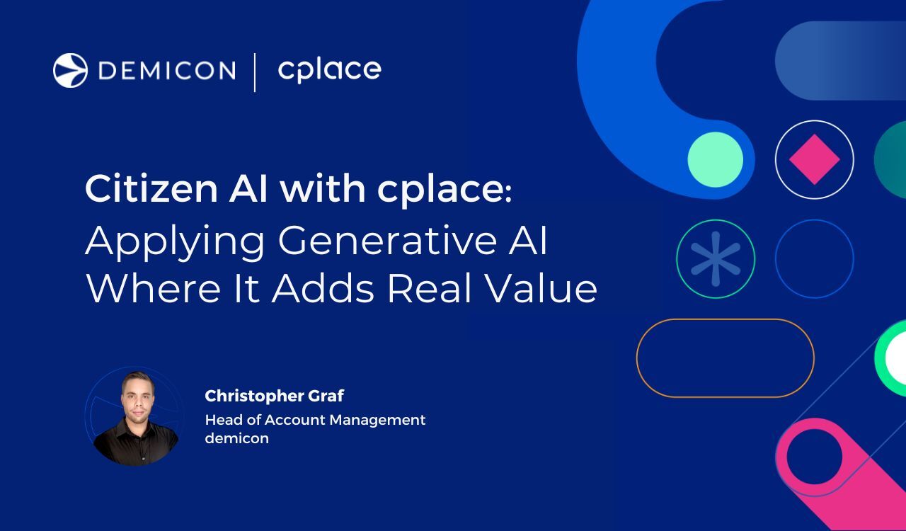 Citizen AI with cplace: Applying Generative AI Where It Adds Real Value
